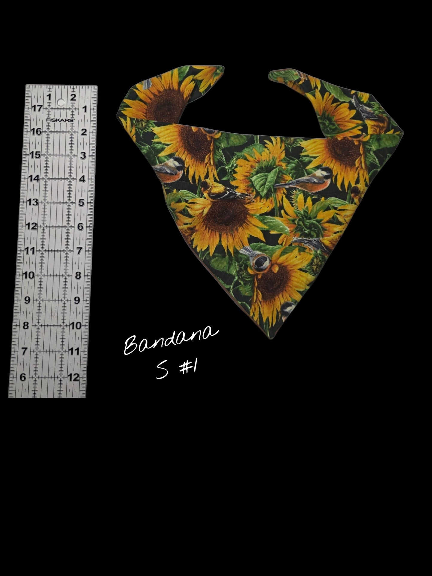 Sunflower And Bird Bandana