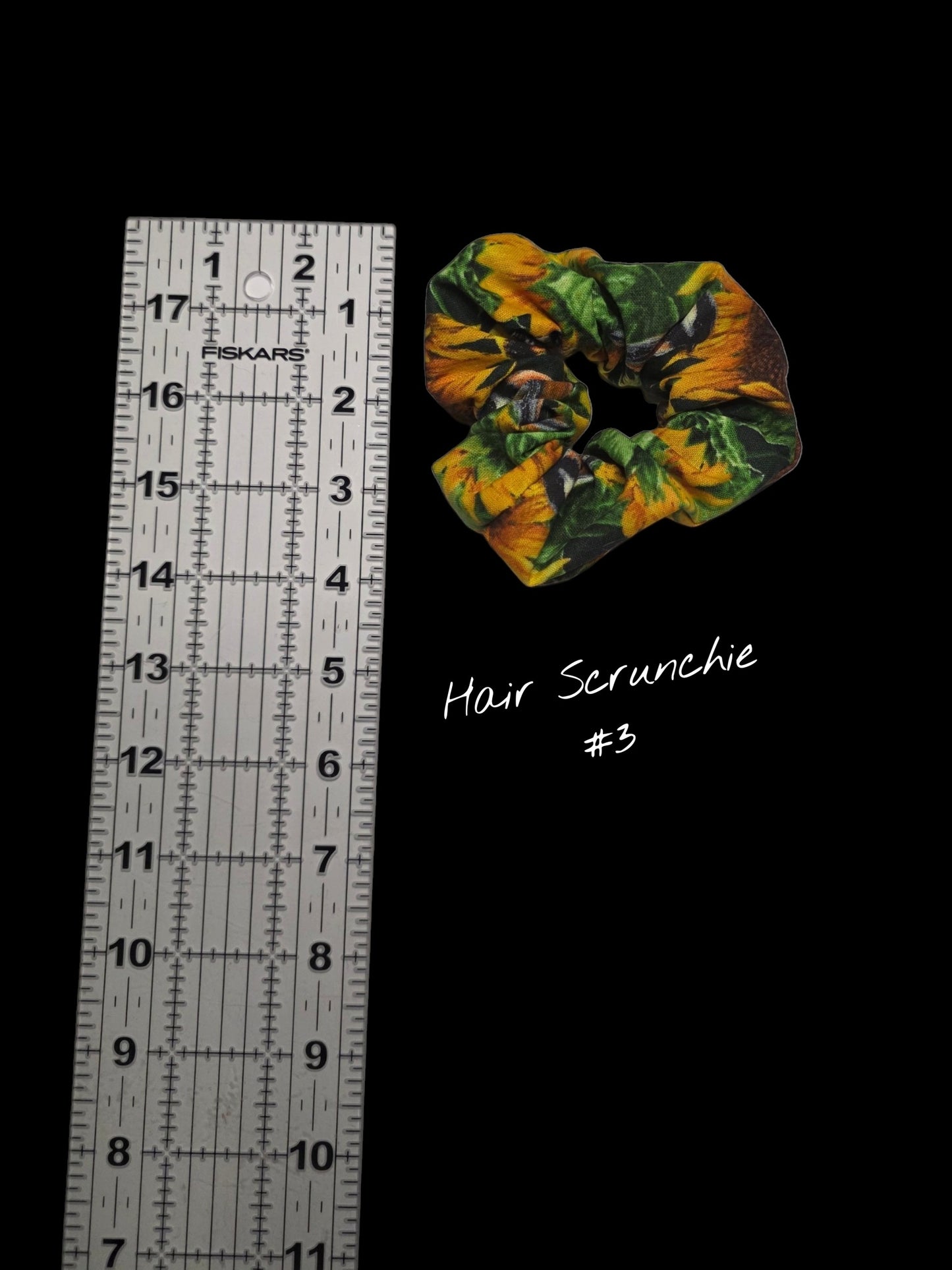 Sunflower and Bird Scrunchie