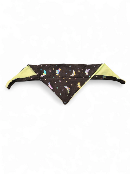 Holographic bat pet bandana
