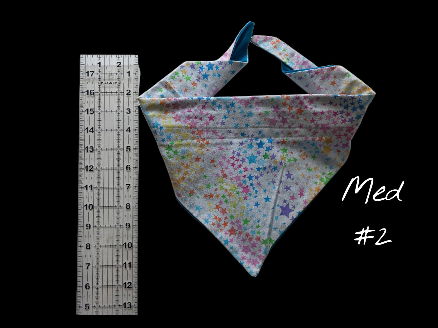 White Rainbow Star Bandana