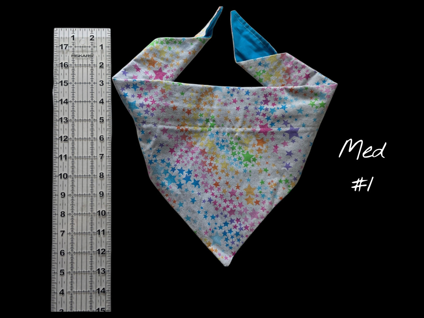 White Rainbow Star Bandana