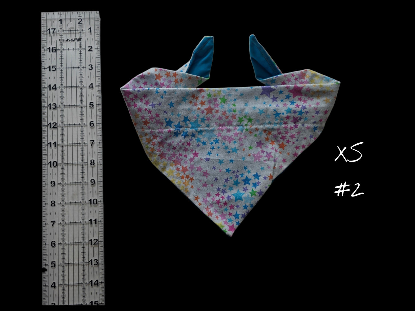 White Rainbow Star Bandana